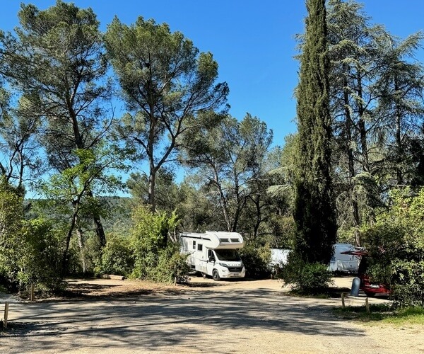 Emplacements sous les pins, camping Aix-en-Provence